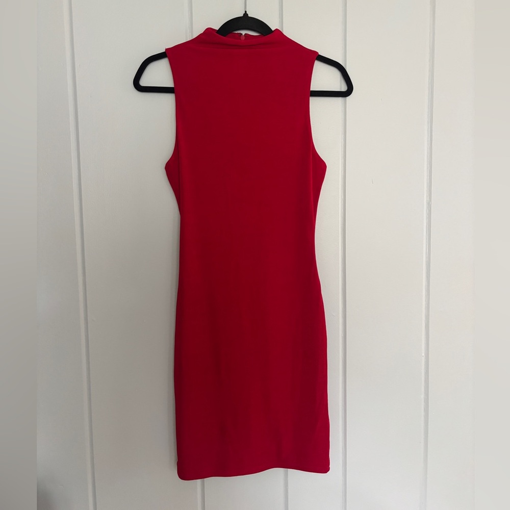 Naked Wardrobe Bold Red Mini Dress